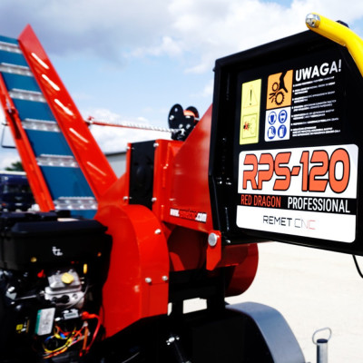 Motorový benzínový špalíkovač REMET RPS-120 16/23 HP PÁSOVÝ DOPRAVNÍK 2,3M OTOČNÁ KONZOLA 360°