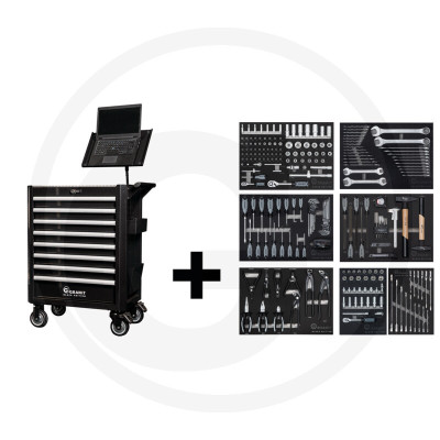 Dielenský vozík s náradím DynamicPro ServiceTechnic 242 ks