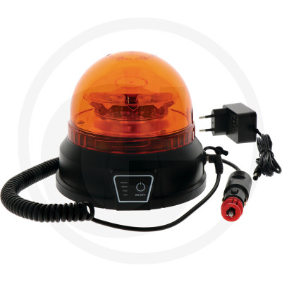 Aku LED otočný maják GRANIT 12/24 V s dobíjacou batériou IP65