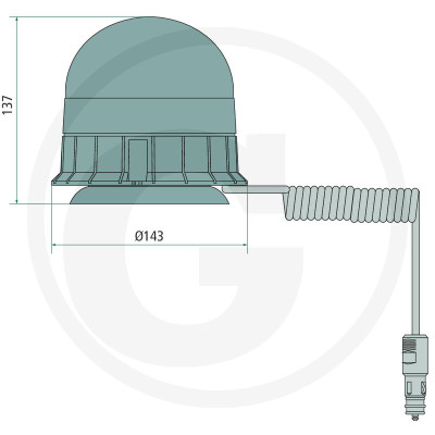 LED zábleskový maják SACEX E-VENUS 10–30 V magnetický