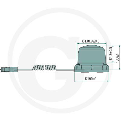 LED blikajúci maják HELLA KL Rota LED Compact 12/24 V magnetický