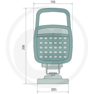 LED pracovné svetlo GRANIT 30 W 4200 lm s batériou a magnetom