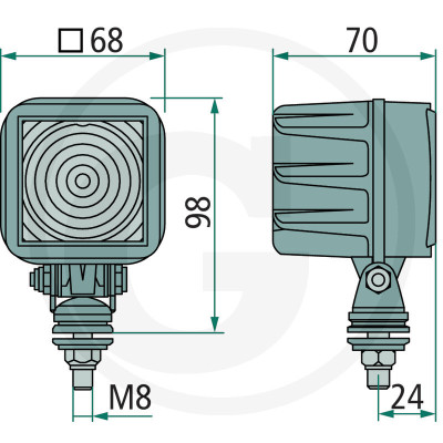 LED pracovné svetlo GRANIT 12 W 600/800 lm