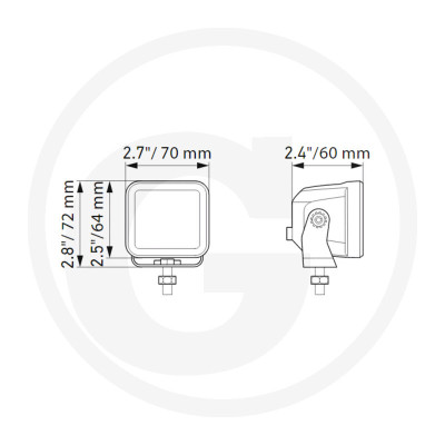 LED pracovné svetlo 1400 lm 2.7" HELLA