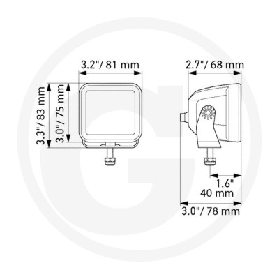 LED pracovné svetlo 3000 lm 3.2" HELLA Cube