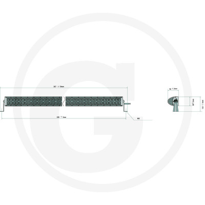 LED svetelná lišta 19 cm GRANIT 1084 lm