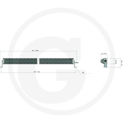 LED svetelná lišta 80 cm GRANIT 4602 lm