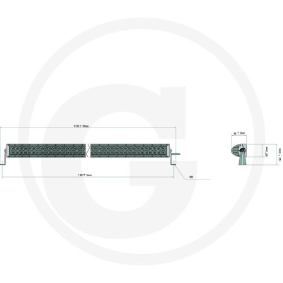 LED svetelná lišta 105 cm GRANIT 6224 lm
