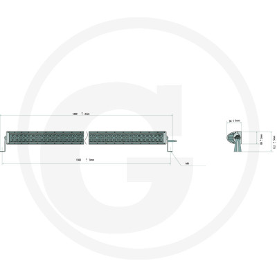 LED svetelná lišta 137 cm GRANIT 6950 lm
