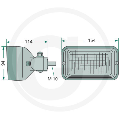 Halogénové pracovné svetlo 35 / 70 W HELLA Picador blízke osvetlenie
