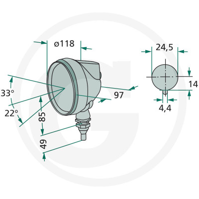 Halogénové pracovné svetlo 55 W COBO 12 V so spínačom