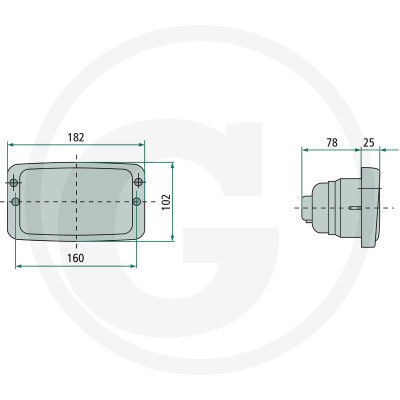 Halogénové pracovné svetlo 55 / 70 W HELLA Modul 6213 FF blízke osvetlenie