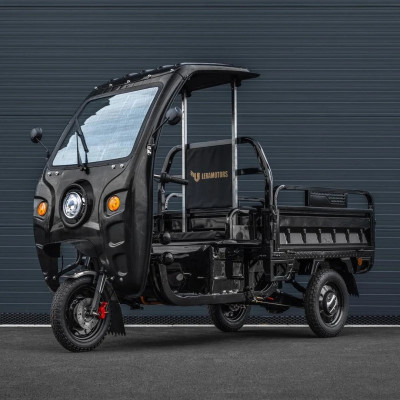 Elektrická nákladná trojkolka s kabínou Leramotors Cargo G1 1000W - Tuk Tuk Čierna