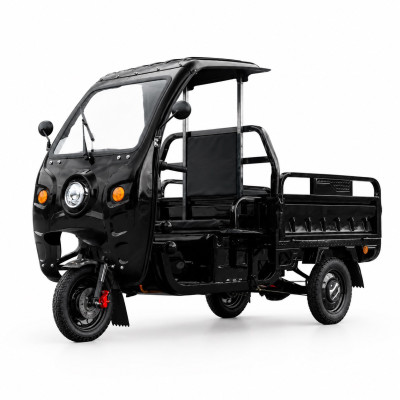 Elektrická nákladná trojkolka s kabínou Leramotors Cargo G1 1000W - Tuk Tuk Čierna