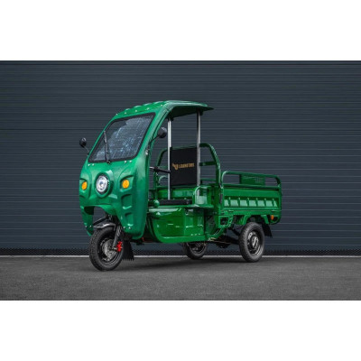 Elektrická nákladná trojkolka s kabínou Leramotors Cargo G1 1000W - Tuk Tuk Zelená