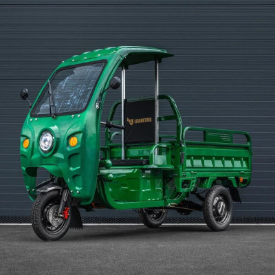 Elektrická nákladná trojkolka s kabínou Leramotors Cargo G1 1000W - Tuk Tuk Zelená