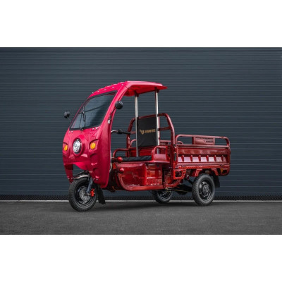 Elektrická nákladná trojkolka s kabínou Leramotors Cargo G1 1000W - Tuk Tuk Červená