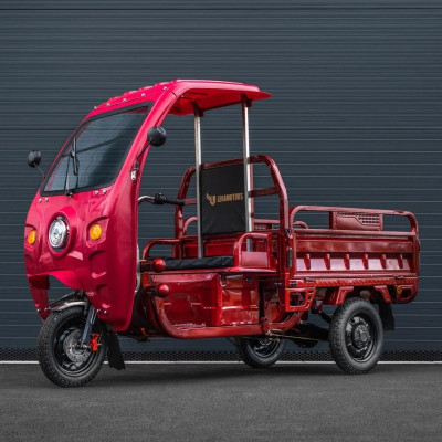Elektrická nákladná trojkolka s kabínou Leramotors Cargo G1 1000W - Tuk Tuk Červená
