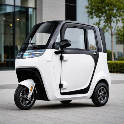 Elektromobil - elektrická trojkolka Leramotors E1 - biela