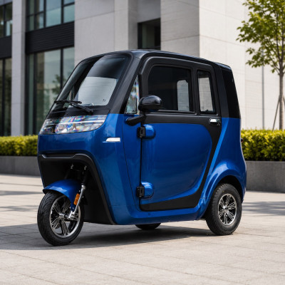 Elektromobil - elektrická trojkolka Leramotors E1 - blue
