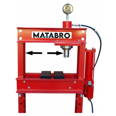 Profesionálny hydraulicko-pneumatický lis Matabro MB-P30TAH | 30 t | Posuvný piest