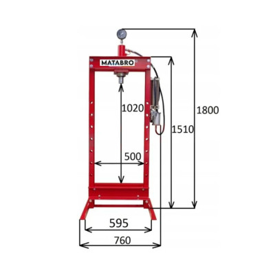 Profesionálny hydraulický lis Matabro MB-P30TDP | 30 t
