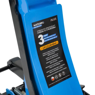 Akčný set Matabro – nízkoprofilový hydraulický zdvihák 3 t + podpery pod auto 3 t MB-LPJB-PLUS + MB-JS3T