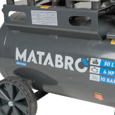 Bezolejový kompresor 50 l 4000 W 230 V s príslušenstvom – tichý 4-piestový kompresor SETMB-K204 | Matabro