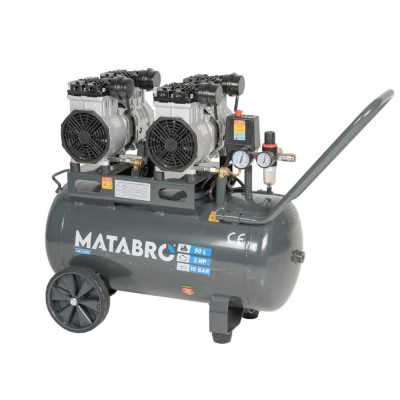 Bezolejový kompresor 50 l 3000 W 230 V – tichý 4-piestový kompresor MB-K203 | Matabro