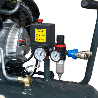 Olejový kompresor 100 l 3500 W 230 V – 2-piestový kompresor s odlučovačom MB-K108 | Matabro