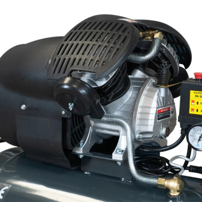 Olejový kompresor 50 l 3500 W 230 V – 2-piestový kompresor s odlučovačom MB-K106 | Matabro