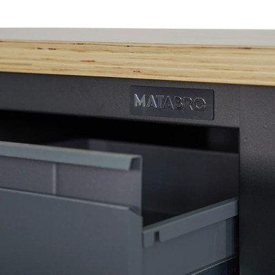 Pracovný dielenský stôl Matabro MB-TSK5403-L | 3 zásuvky | 1 polica | 1200 × 600 mm