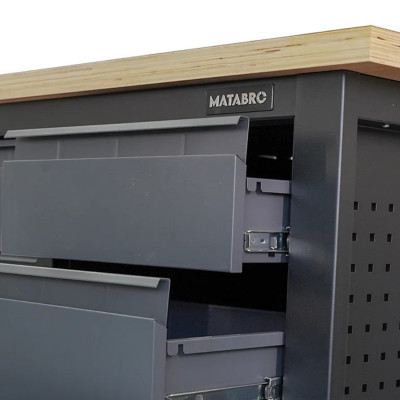 Pracovný dielenský stôl Matabro MB-TSK7509-L | 9 zásuviek | 1690 × 600 mm