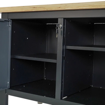Pracovný dielenský stôl Matabro MB-TSK7513-L | 3 zásuvky | 1 skrinka | 1 polica | 1690 × 600 mm