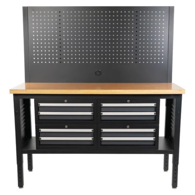 Pracovný dielenský stôl Matabro MB-TSP6024-STW30Z | Modulárna zostava | 8 zásuviek | 1520 × 610 mm