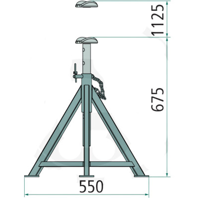 Podstavná stolica TRAXOR UBL16-675 | Nosnosť 16 t | Výška 675–1125 mm