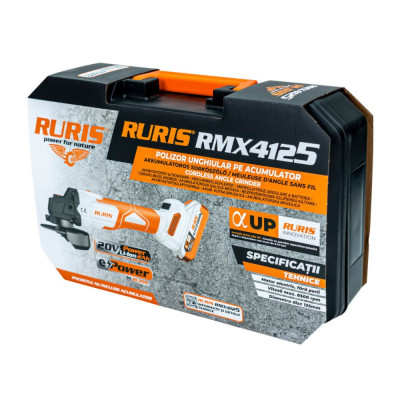 Akumulátorová uhlová brúska RURIS RMX4125 125 mm