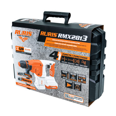 Akumulátorové vŕtacie kladivo RURIS RMX2813 SDS Plus 20 V